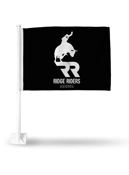 Arizona Ridge Riders Car Flag in Black - Front View