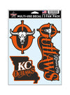 Kansas City Outlaws 3-pack Decal