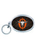 Kansas City Outlaws Acrylic Key Ring in Silver and Black - Front View