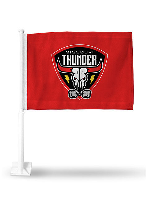 Missouri Thunder Fan Pack, Car Flag in Red - Front View