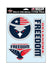 Oklahoma Freedom 3-pack Decal - Front View