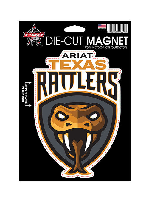 Texas Rattlers Die-cut Magnet - Front View