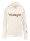 PBR Wrangler Ladies Hoodie in White - Front View