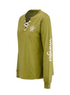 PBR Wrangler Drawstring Ladies Long Sleeve in Olive Green - Side View