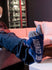 PBR Cowboy Icons Sock in Blue - Model Shot