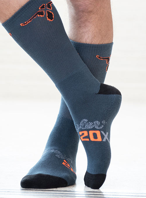 Wrangler Big Logo Sock in Gray - Model Shot