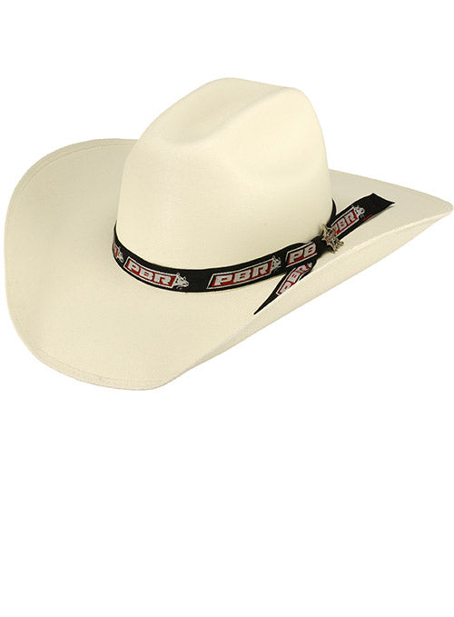 Cowboy Hat in Off White - Left Side View