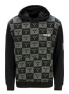 PBR Wrangler 20x Checkered Bull Sweatshirt in Black and Grey - Front View