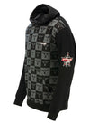 PBR Wrangler 20x Checkered Bull Sweatshirt in Black and Grey - Side View