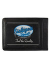 Leather Cash & Card Holder in Black - Front View