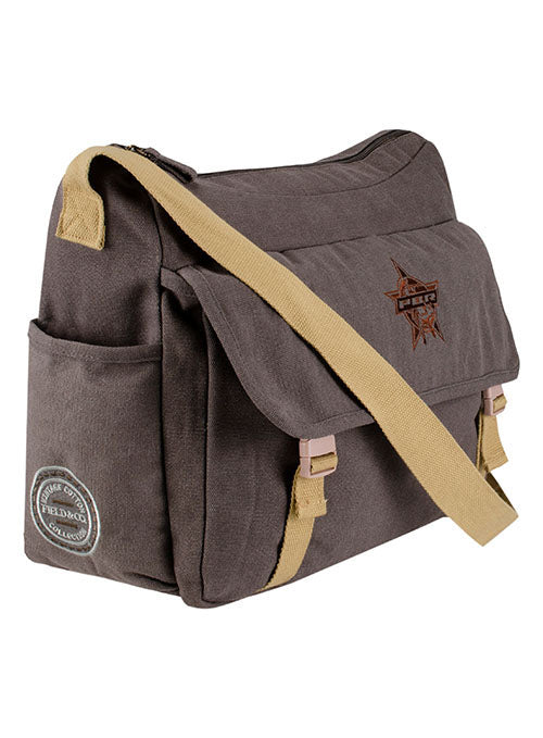 PBR Messenger Computer Bag in Brown - Side View