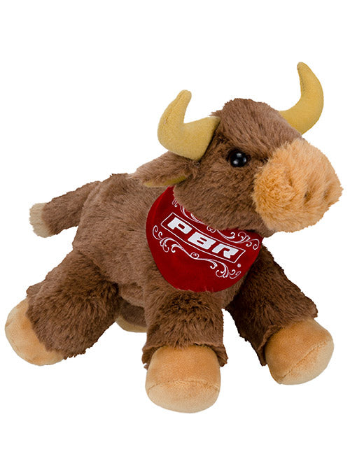 PBR Plush Bull with Red Bandana - Side View