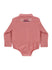 Wrangler Baby Girl Long Sleeve Bodysuit in Pink - Back View