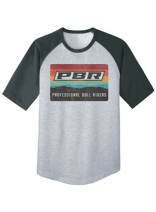 Youth PBR Sunset T-Shirt in Grey - Front View