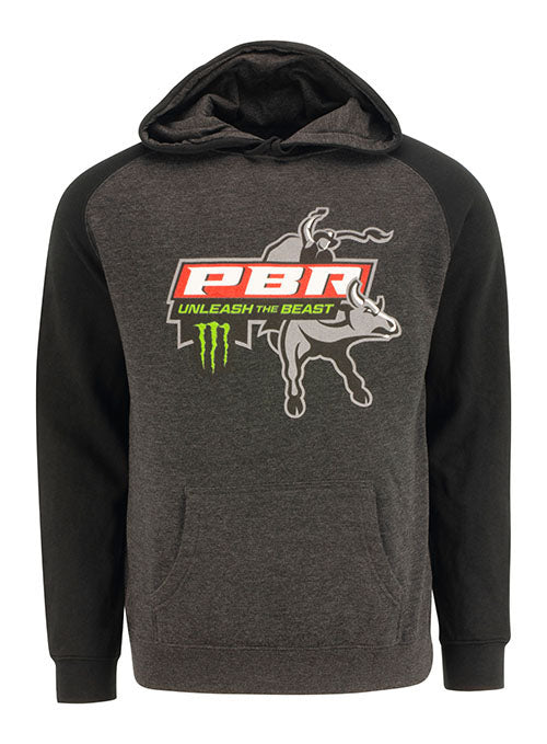 PBR Unleash the Beast Tour Sweatshirt in Black and Gray - Front View