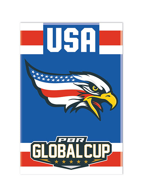 PBR Global Cup USA Eagles Magnet - Front View