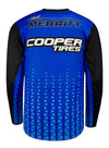 PBR Matt Merritt Cooper Tires Jersey in Blue and Black - Back View