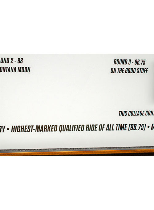 Limited Edition Leme 2021 World Finals Memorabilia Piece - Close Up of Statistics Bottom of Collectible